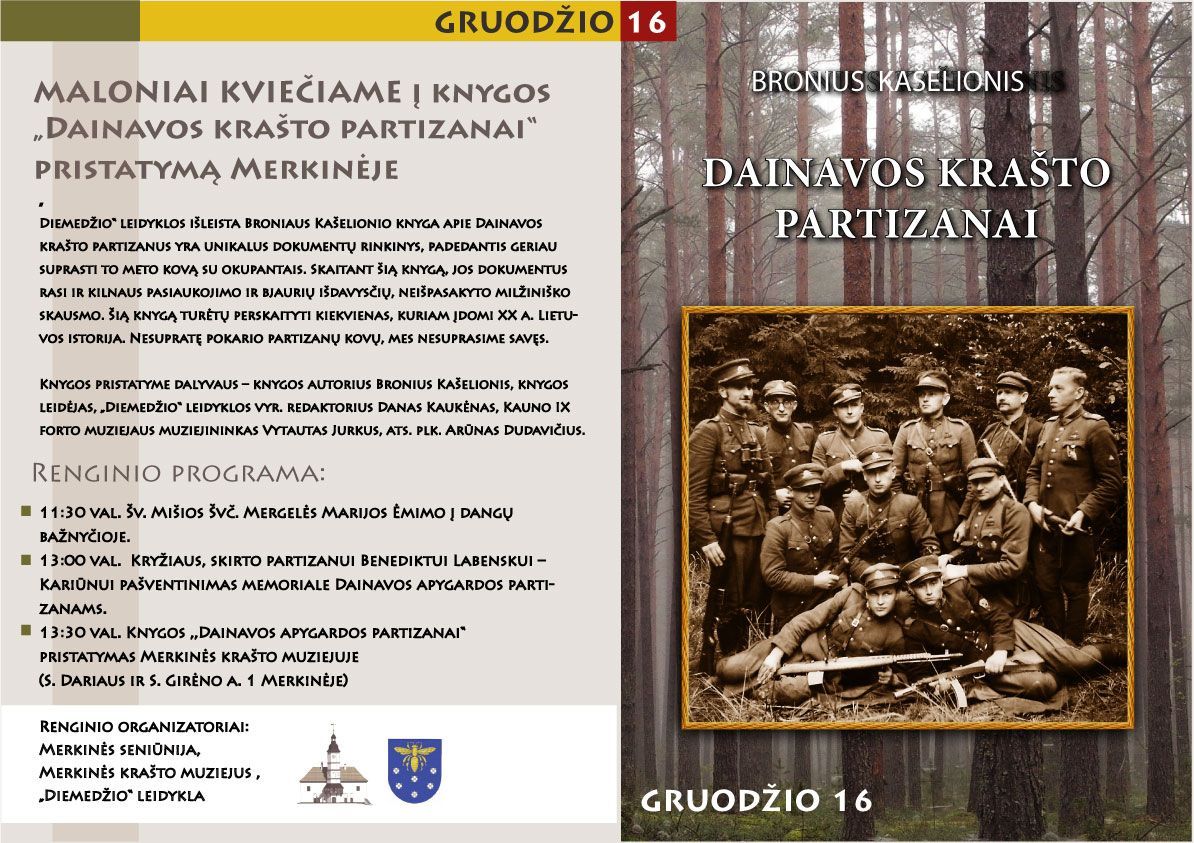 Merkinėje Bus Pristatyta Broniaus Ka&scaron;elionio Knyga