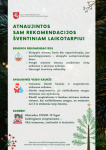 Atnaujintos SAM Rekomendacijos &scaron;ventiniam Laikotarpiui 1