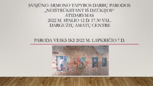 Svajūno Armono Tapybos Darbų Parodos Plakatas