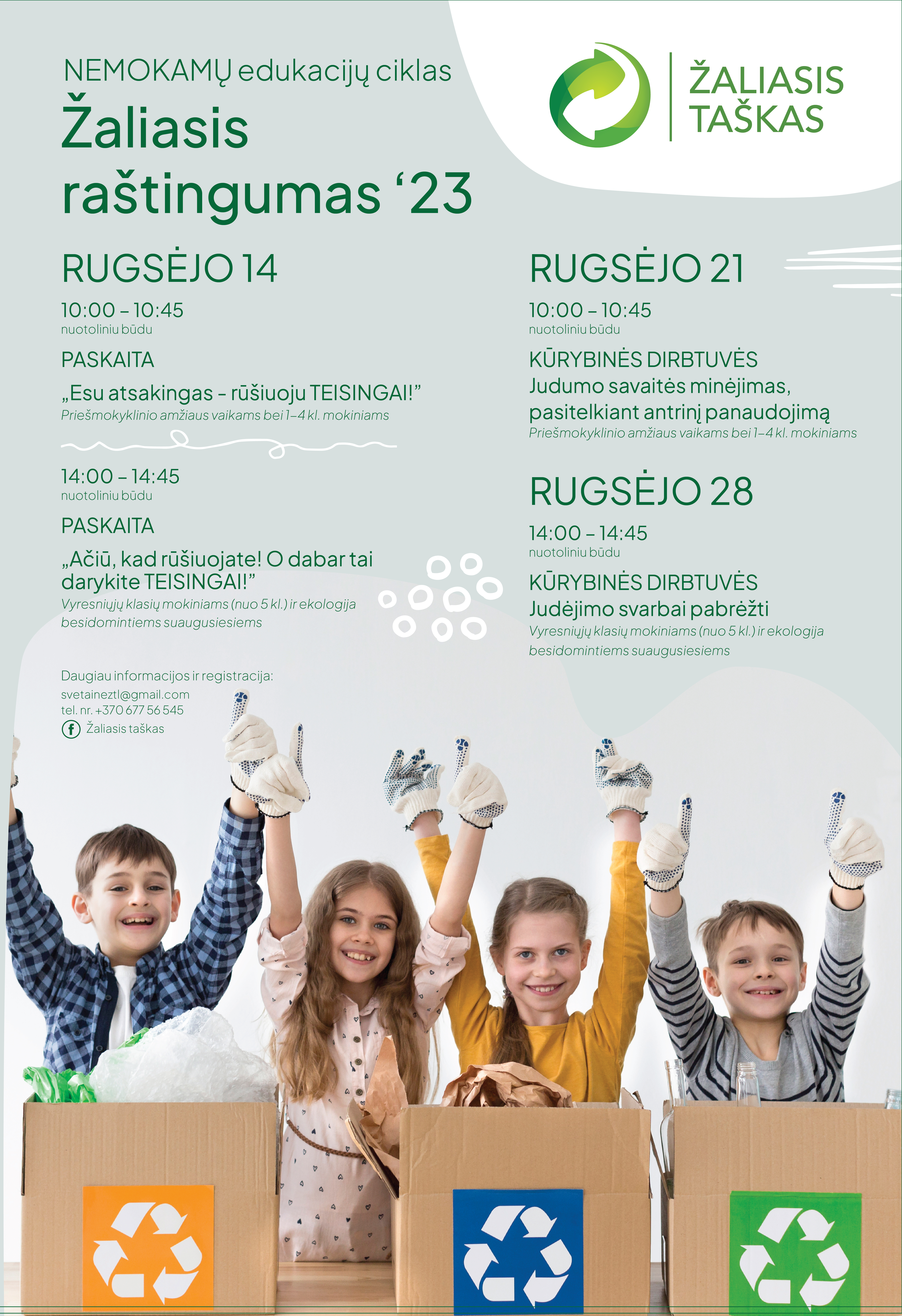 Bendras žalias Ra&scaron;tingumas  Rugsėjis