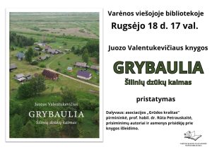 Knygos Pristatymas Rugsejo 18