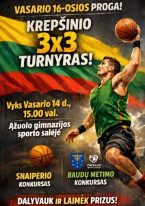Turnyras Vasario 14 D. 15 Val