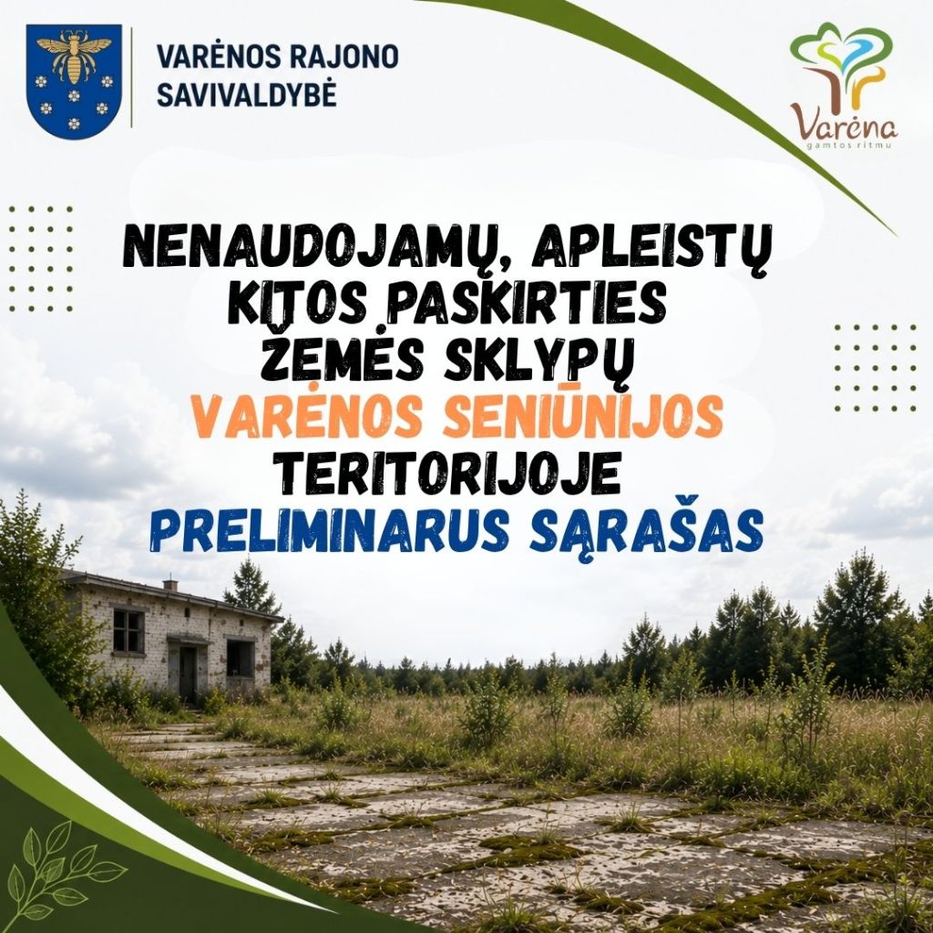 Nenaudojamu Apleistu Kitos Paskirties Zemes Sklypu Valkininku Seniunijos Teritorijoje Preliminarus Sarasas 1 1