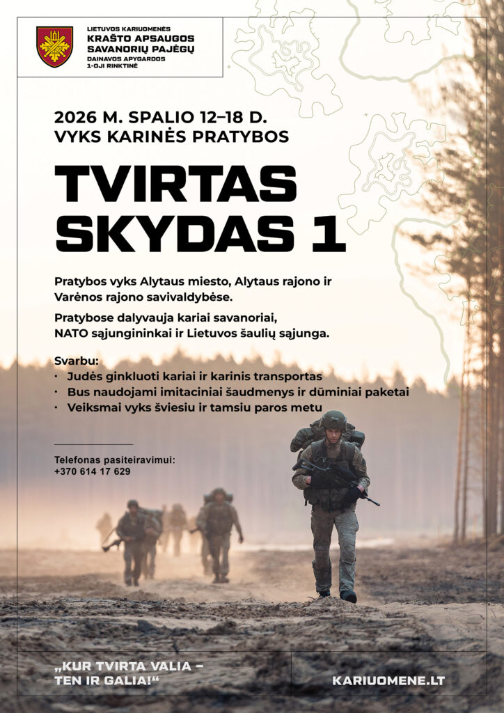 2026 09 29 KASP Tvirtas Skydas1 Plakatas